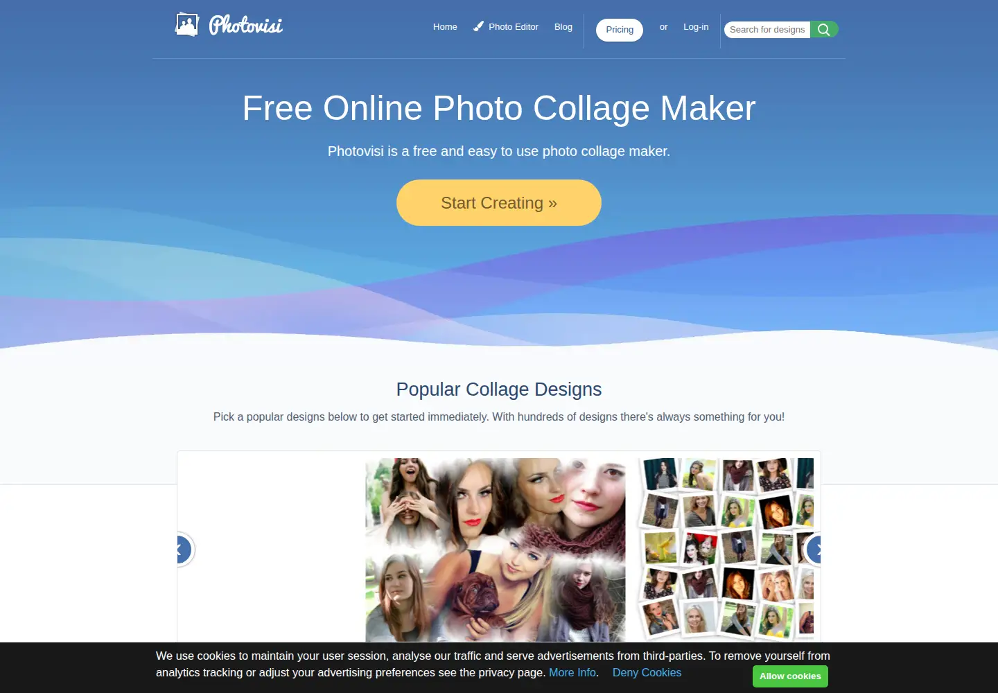 Screenshot of photovisi.com