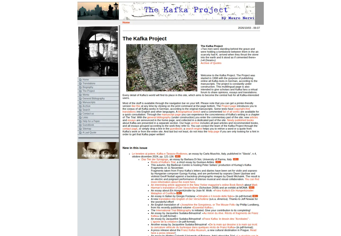 Screenshot of kafka.org