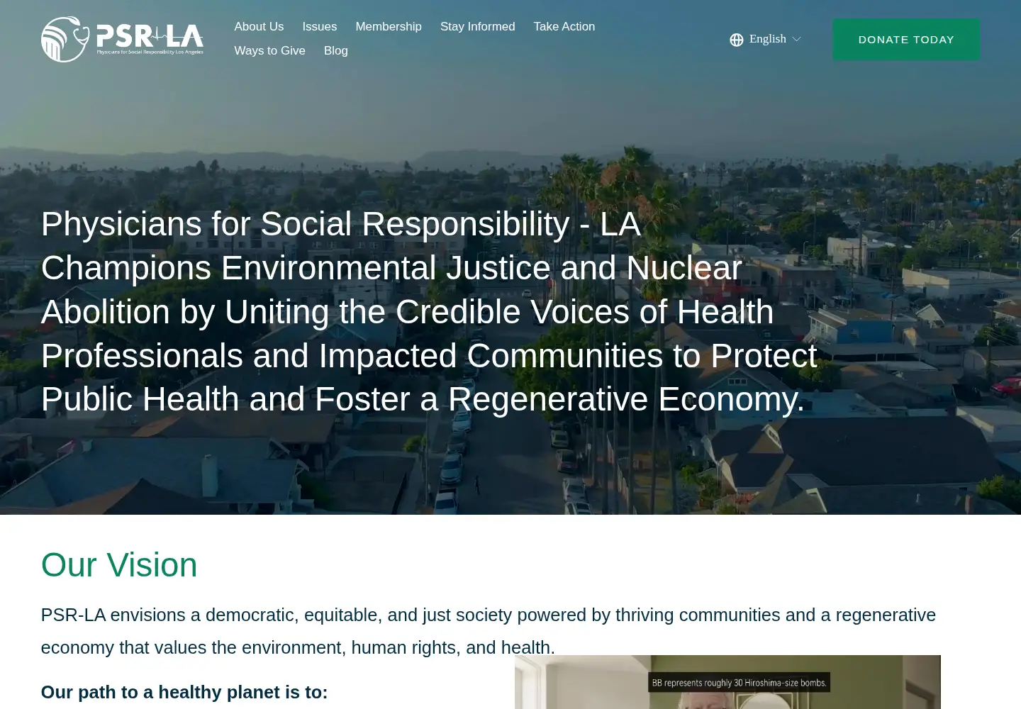 Screenshot of psr-la.org