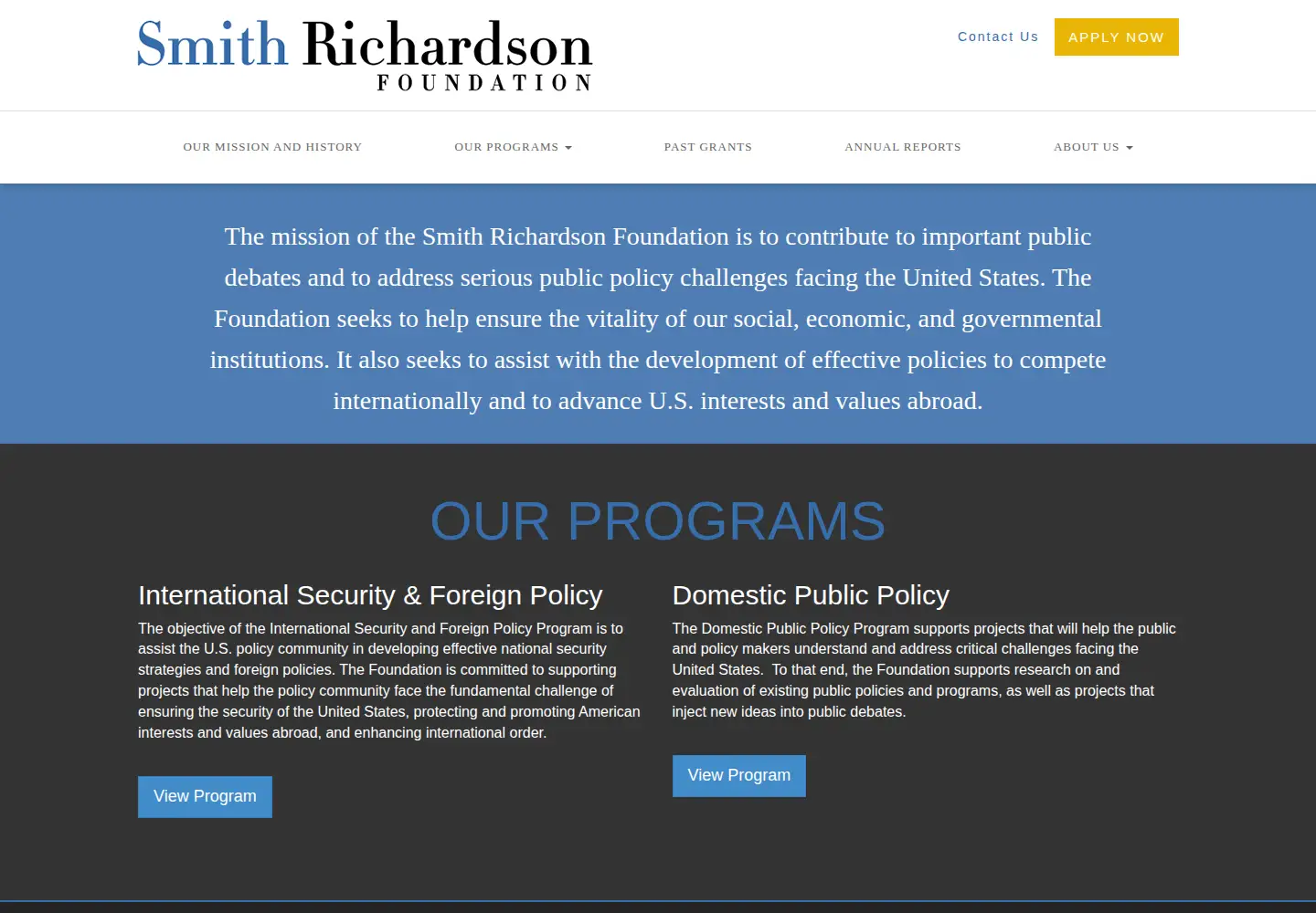 Screenshot of srf.org