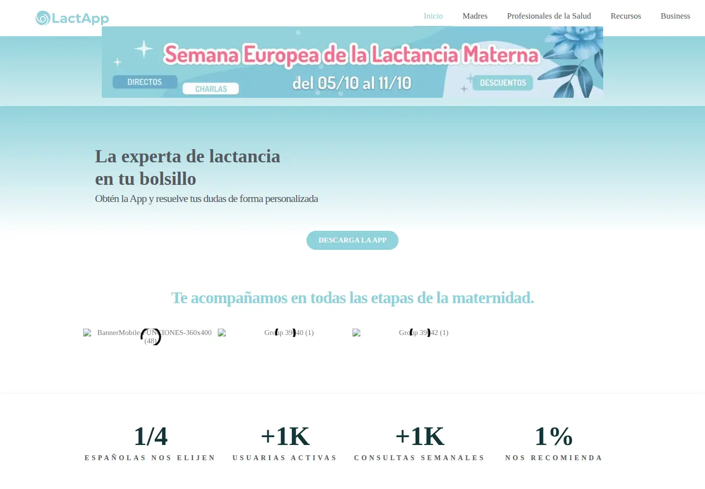 Screenshot of lactapp.es