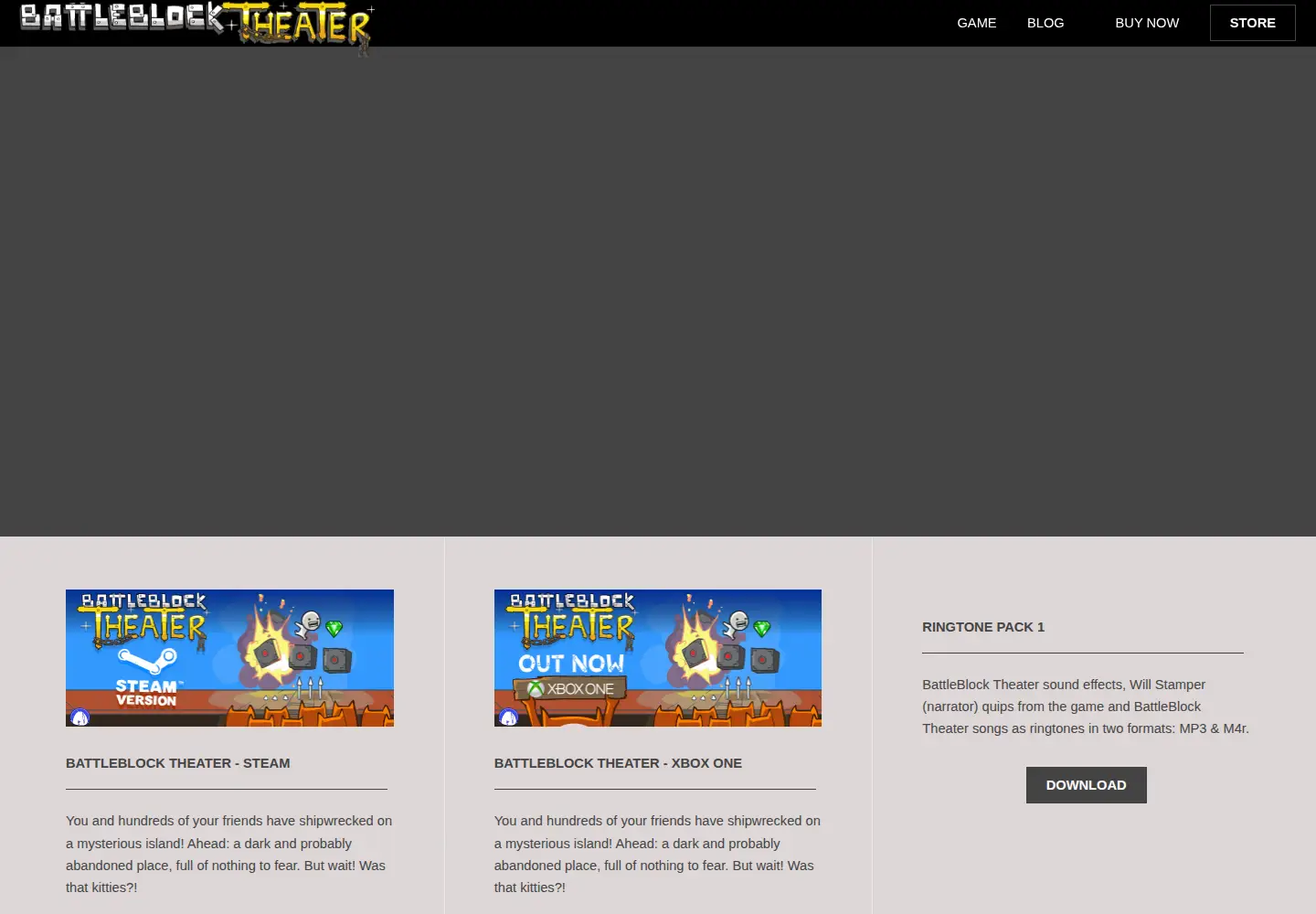 Screenshot of battleblocktheater.com