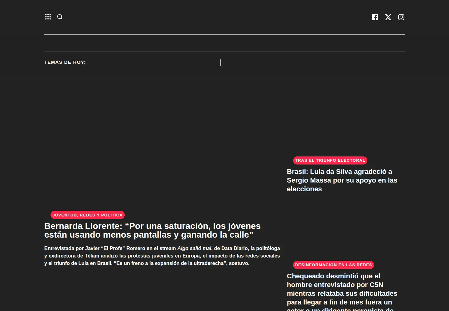 Screenshot of datadiario.com