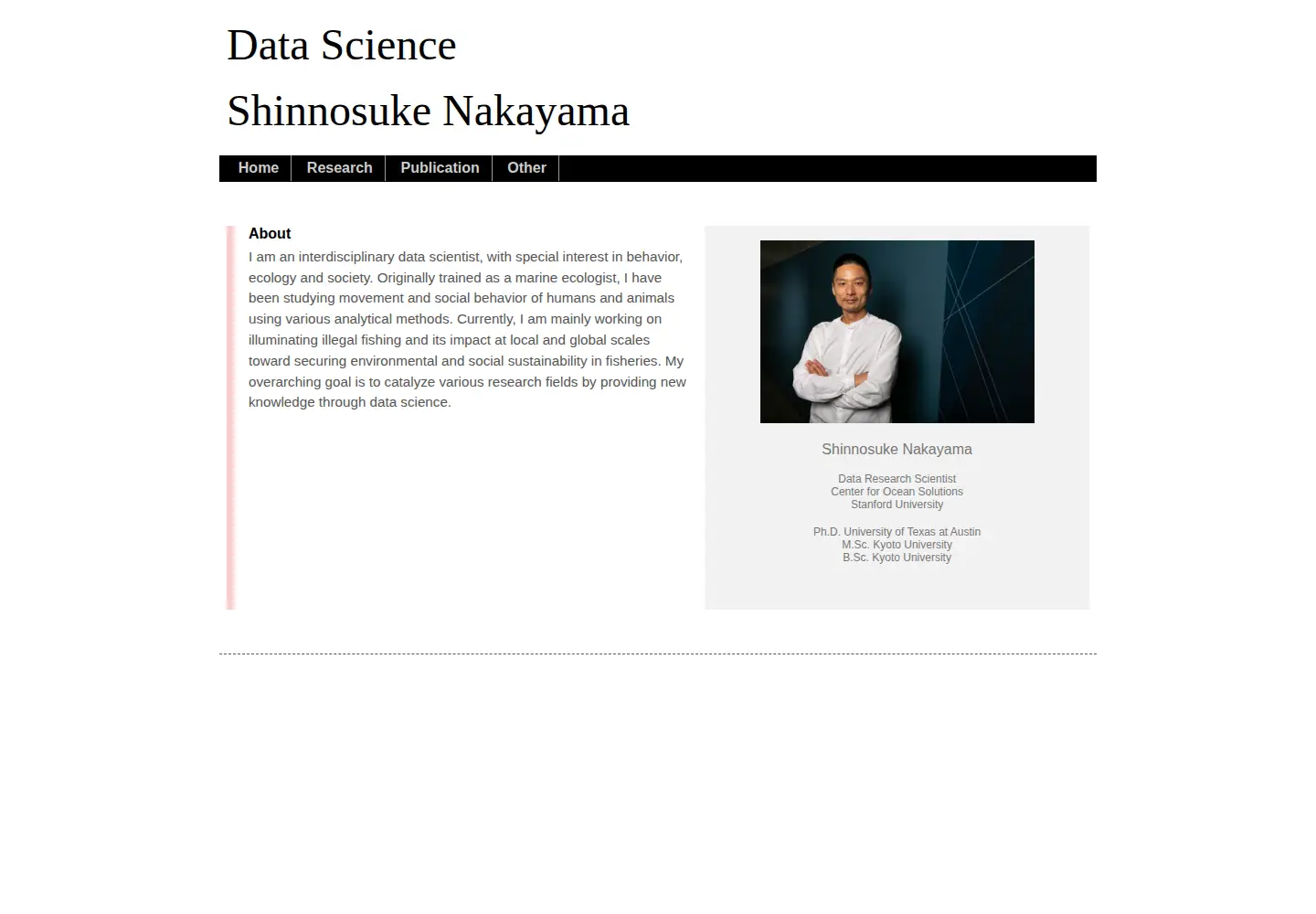 Screenshot of shinnakayama.com