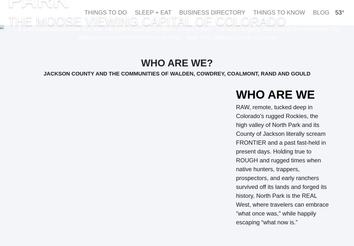 Screenshot of visitnorthparkco.com