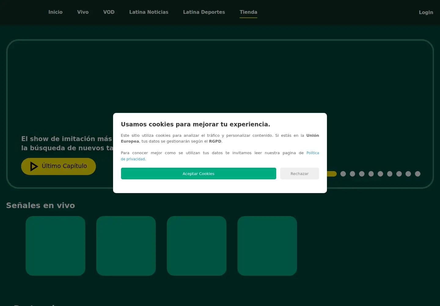 Screenshot of latina.pe