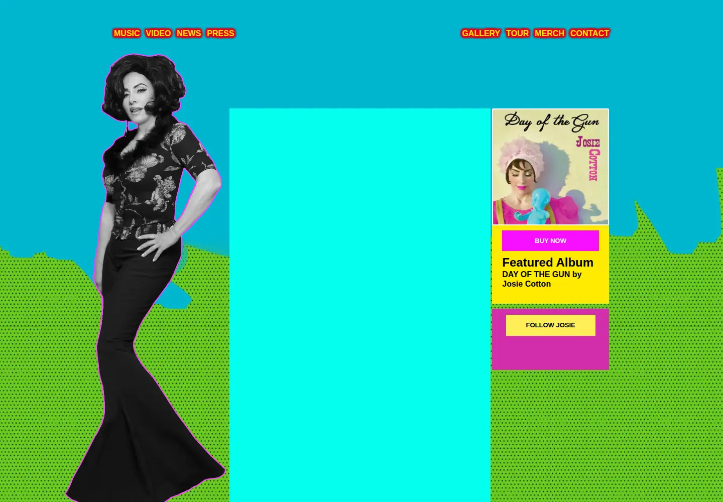 Captured homepage of josiecotton.com in the current scan