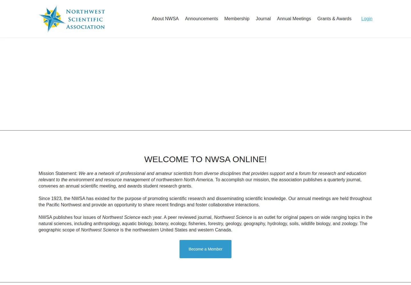 Screenshot of northwestscience.org