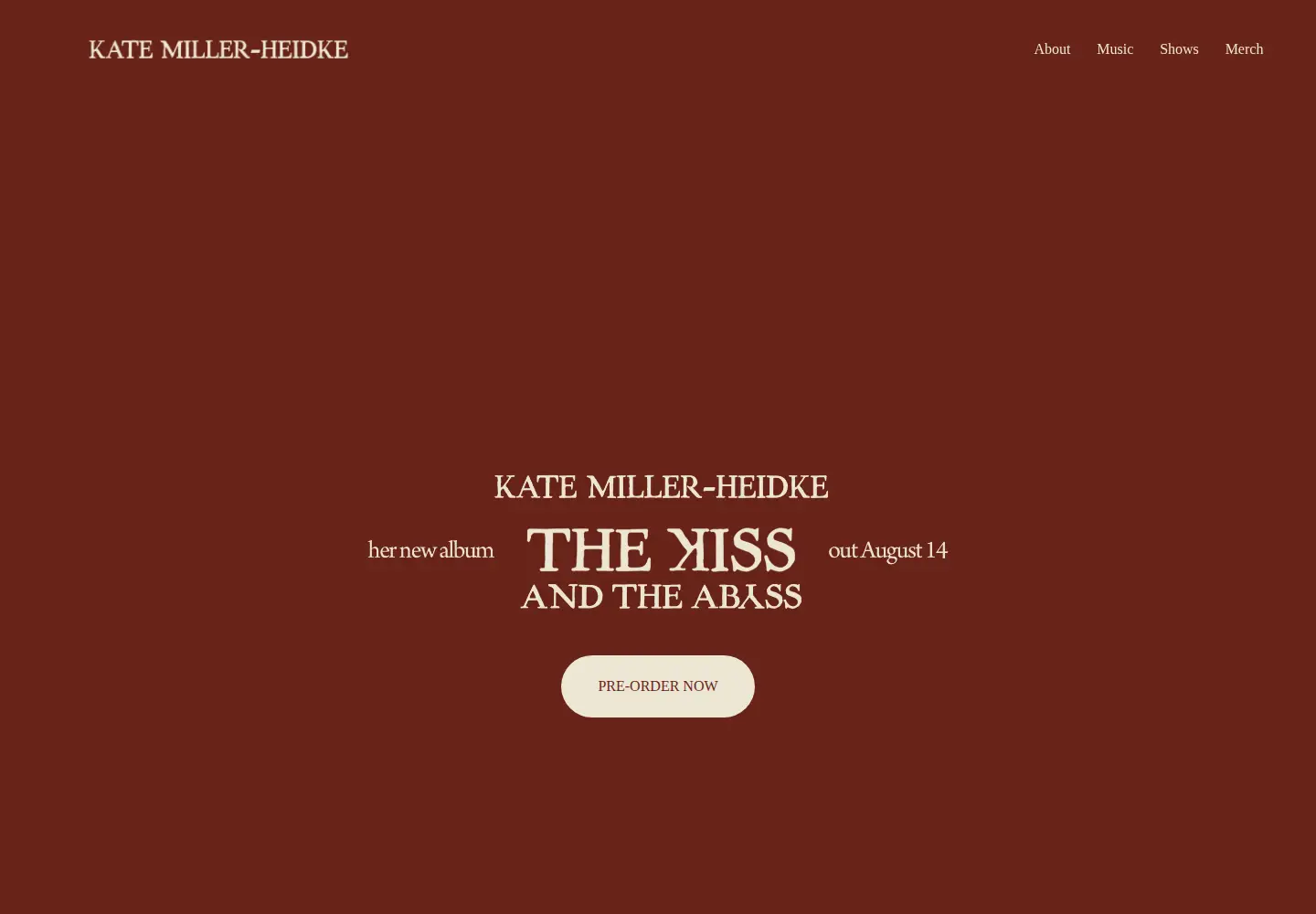 Screenshot of katemillerheidke.com