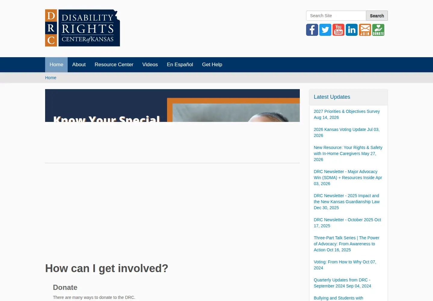 Screenshot of drckansas.org