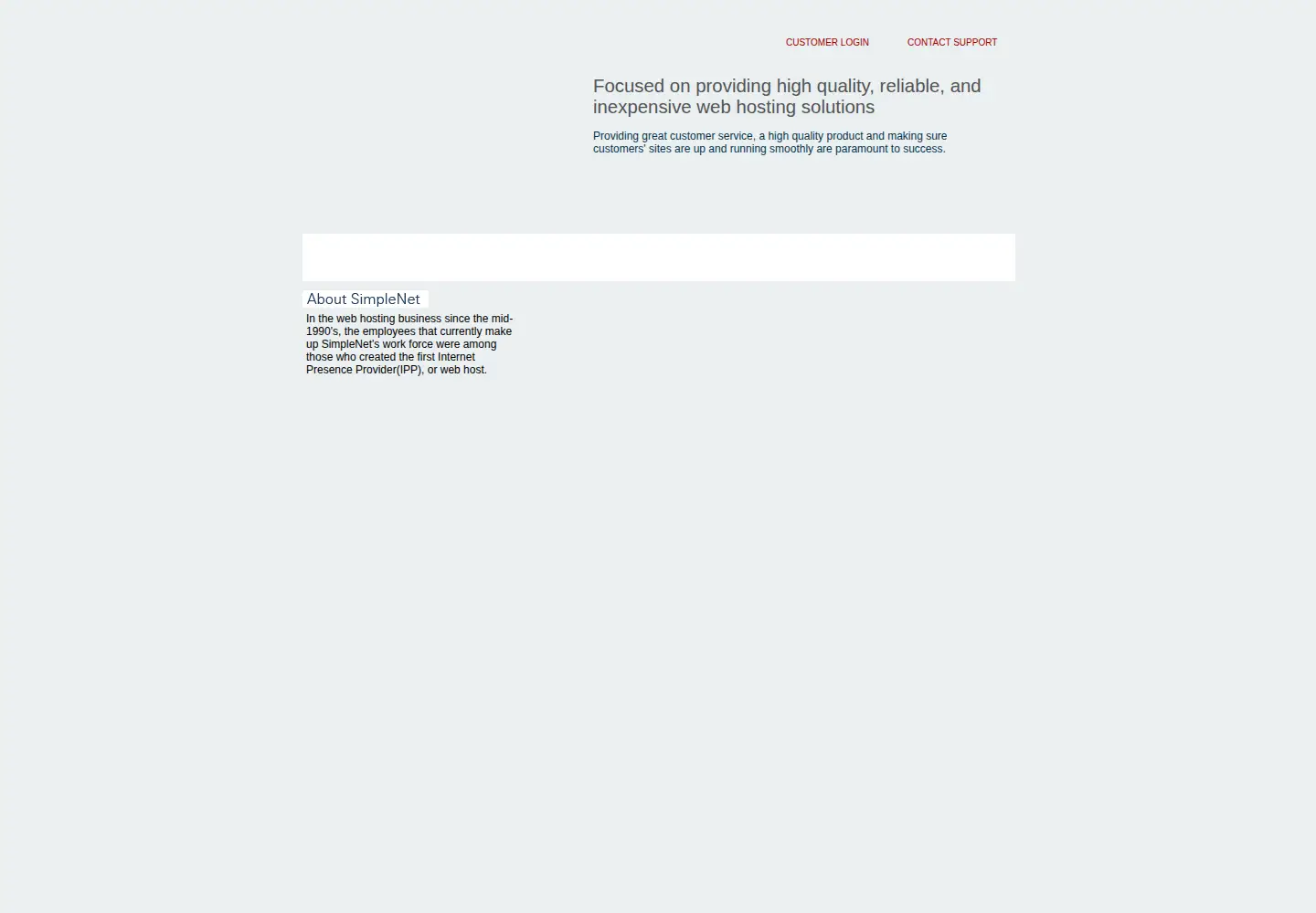 Screenshot of simplenet.com