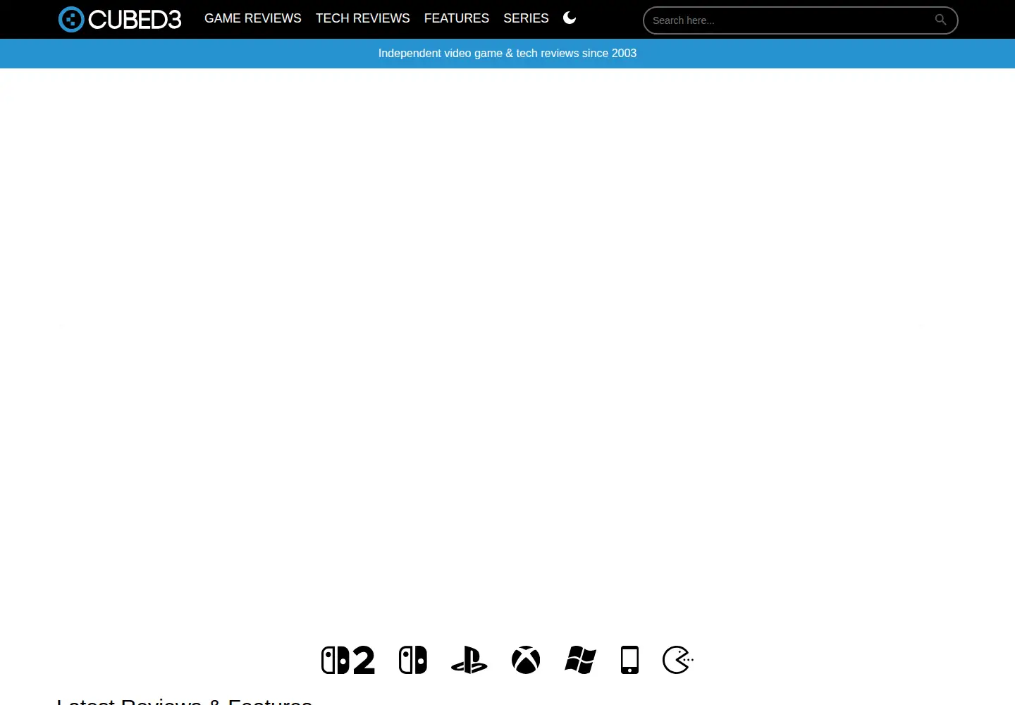 Screenshot of cubed3.com