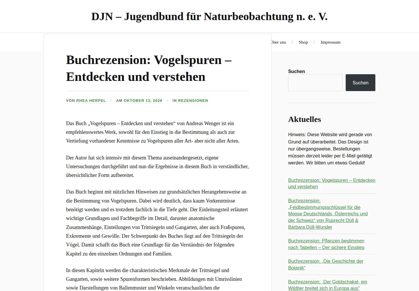 Screenshot of naturbeobachtung.de