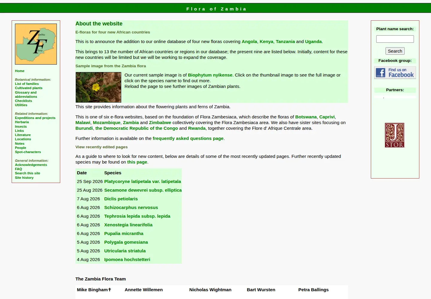 Screenshot of zambiaflora.com