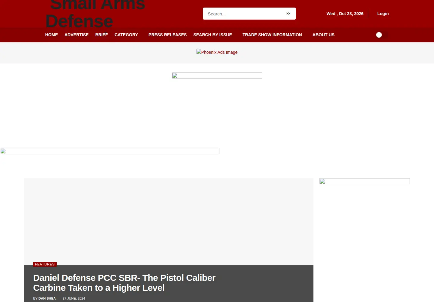 Captured homepage of sadefensejournal.com in the current scan