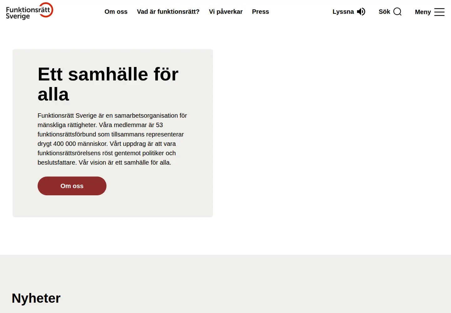 Captured homepage of hso.se in the current scan