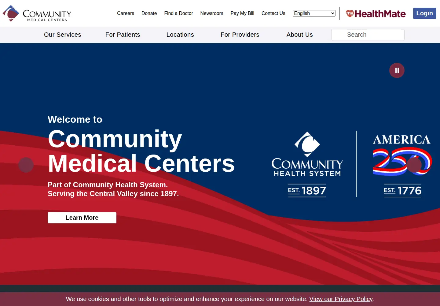 Screenshot of communitymedical.org