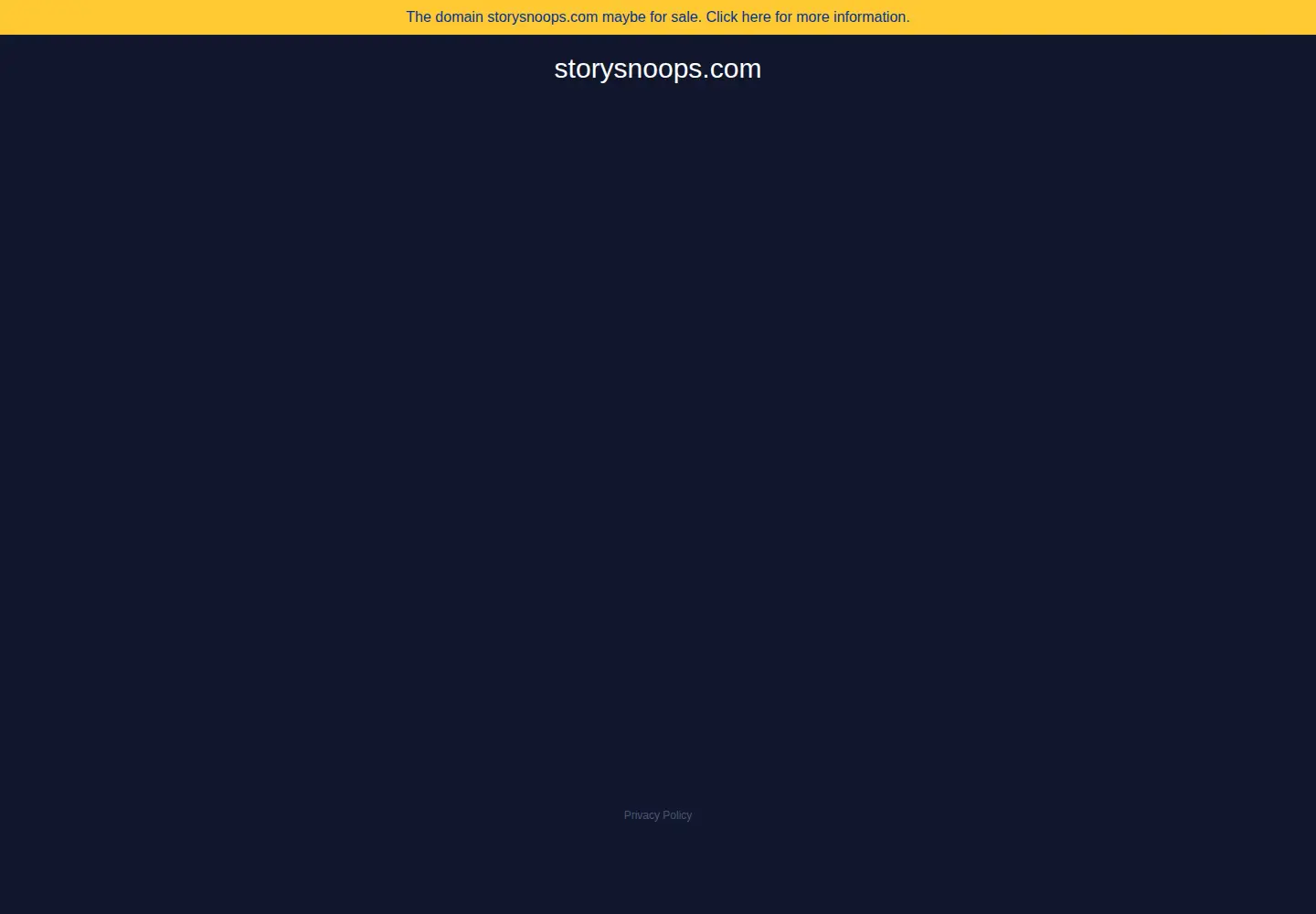 Captured homepage of storysnoops.com in the current scan