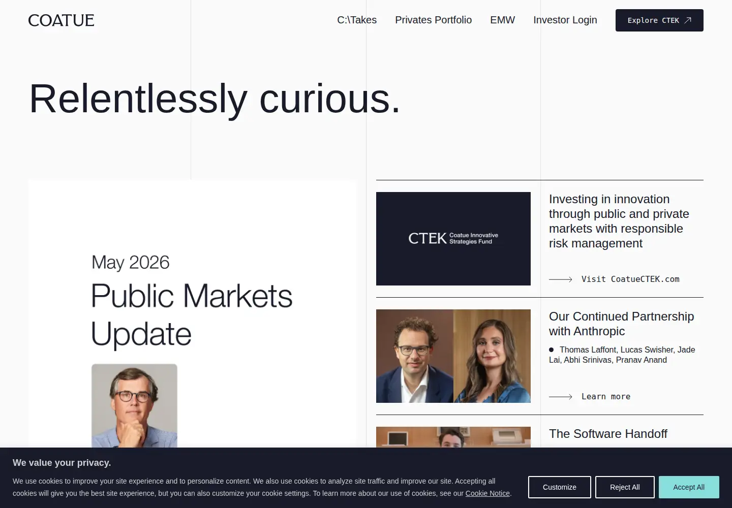 Screenshot of coatue.com