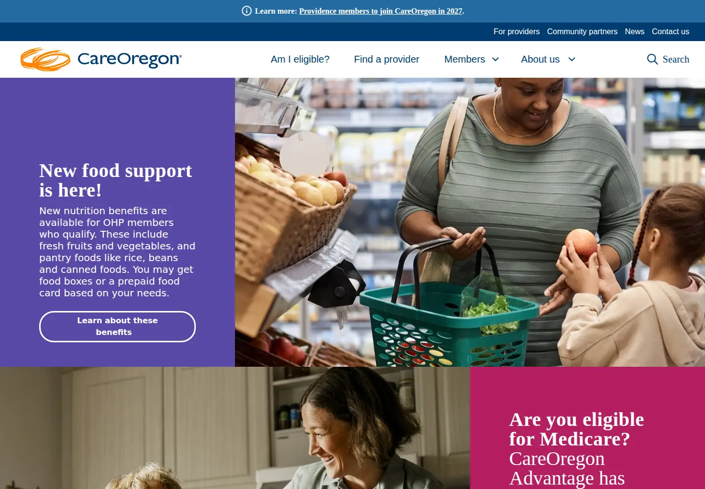 Screenshot of careoregon.org