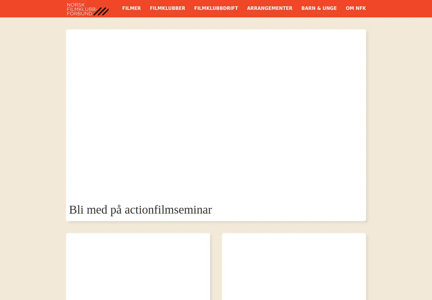 Captured homepage of filmklubb.no in the current scan