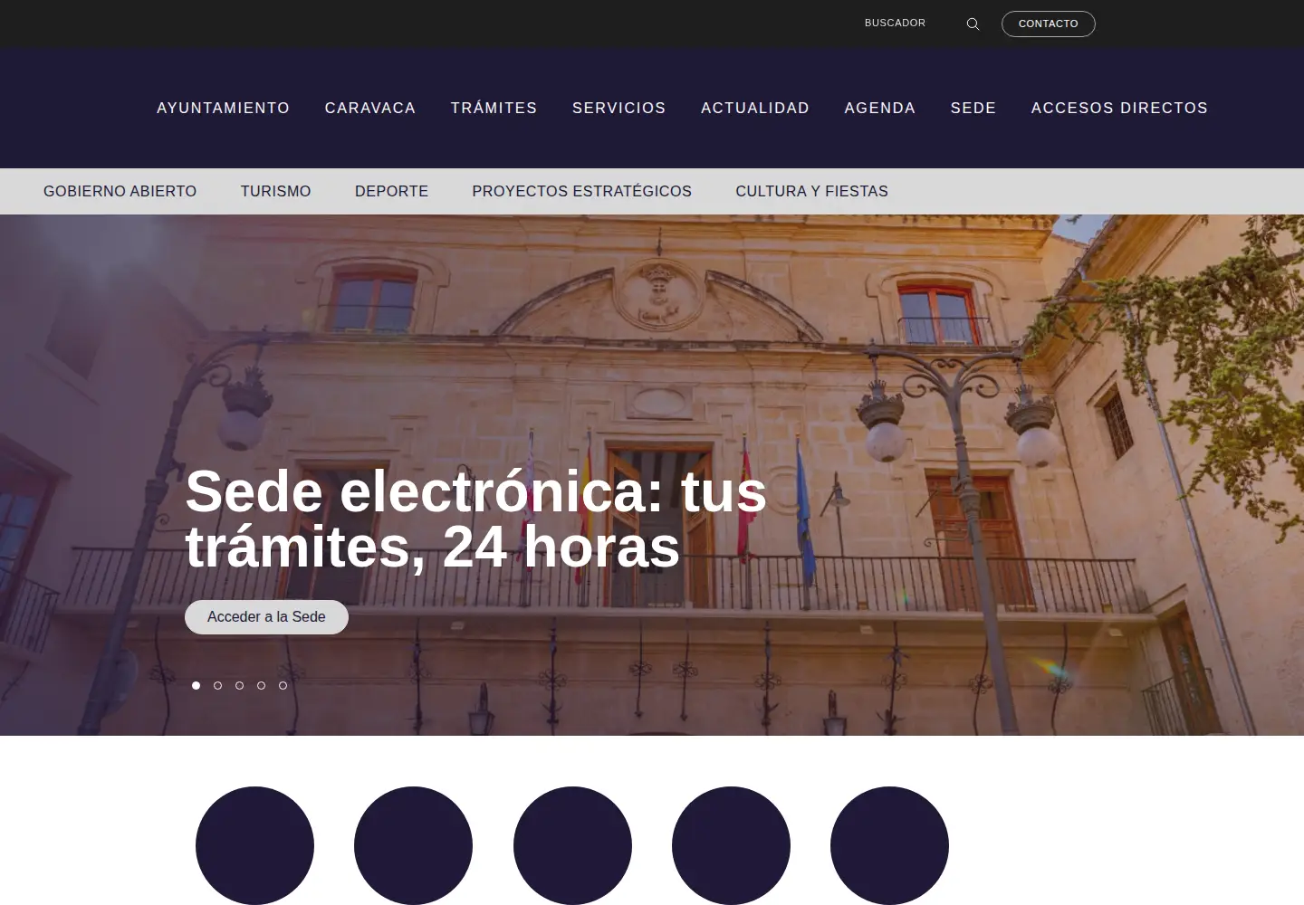 Screenshot of caravaca.org