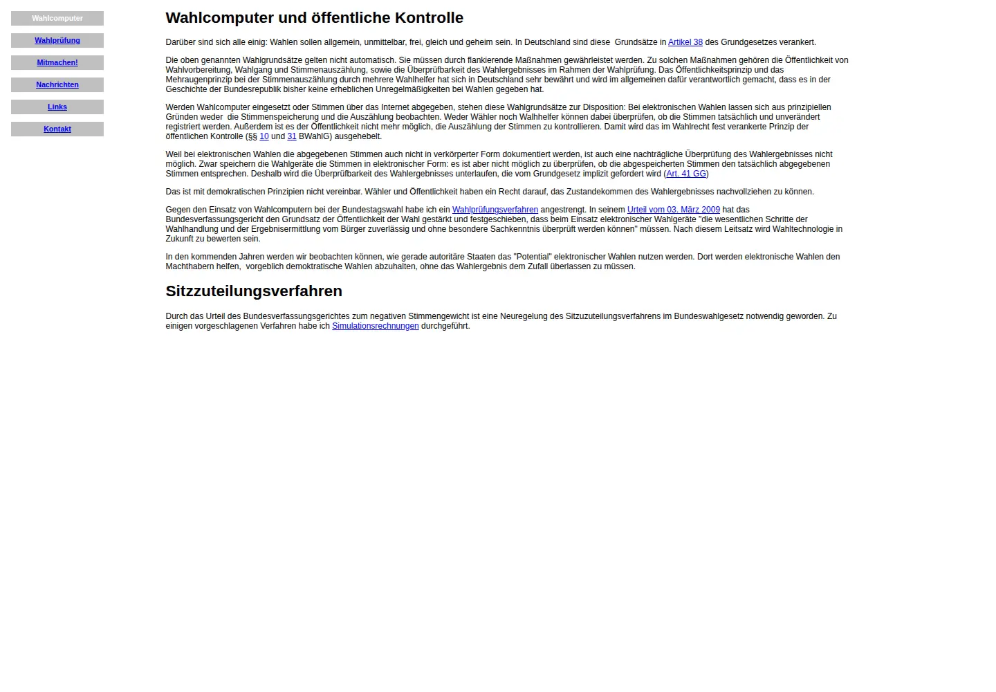 Captured homepage of ulrichwiesner.de in the current scan