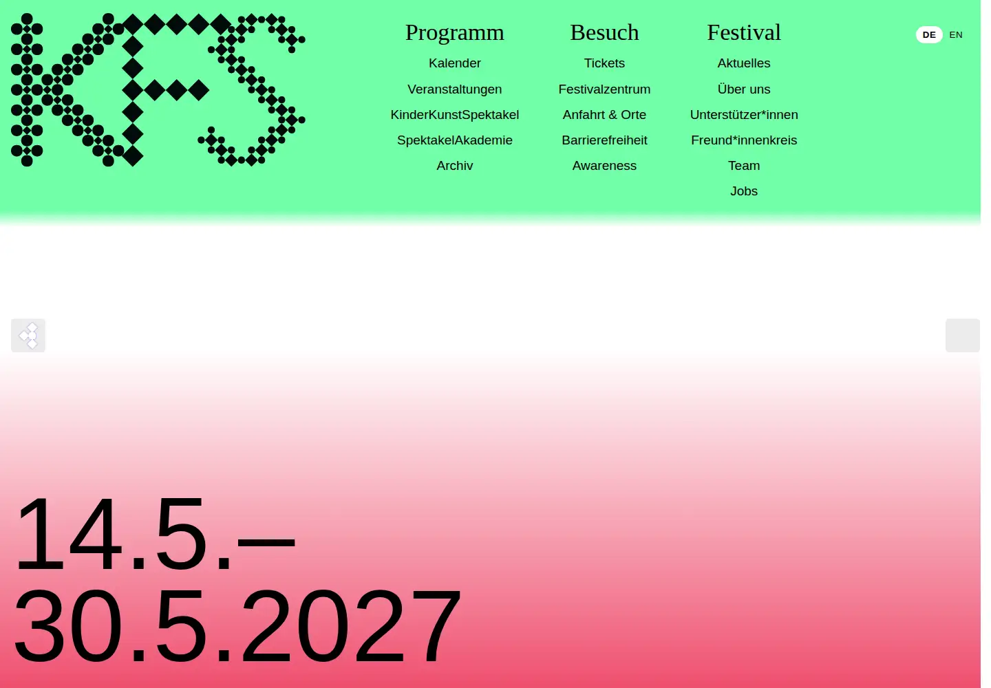 Screenshot of kunstfestspiele.de