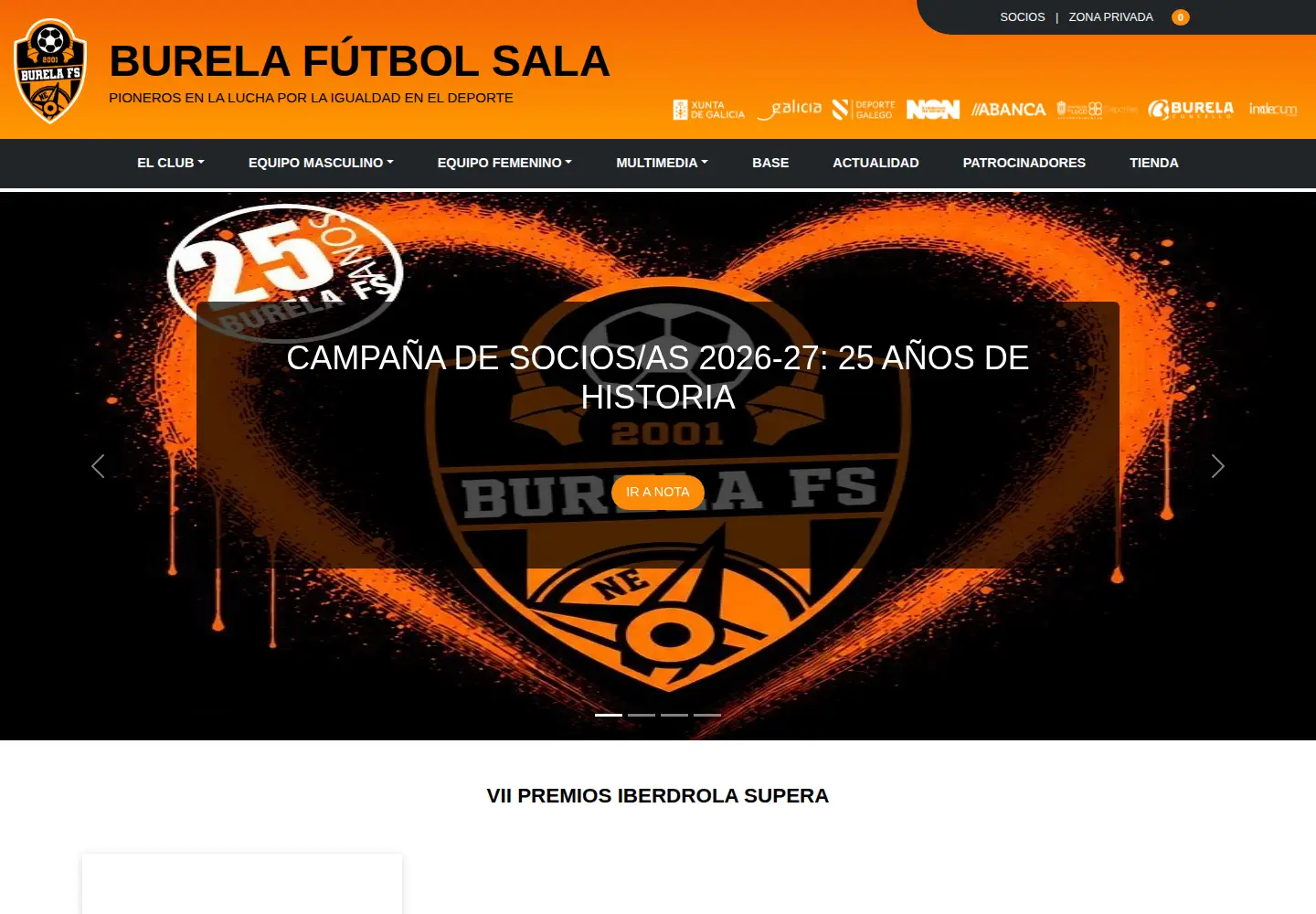 Captured homepage of burelafs.org in the current scan