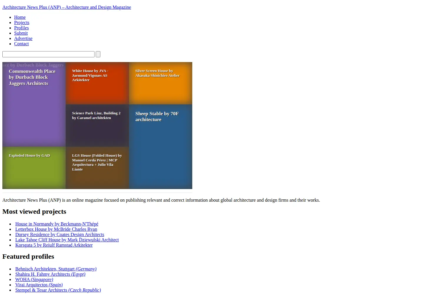 Screenshot of architecturenewsplus.com