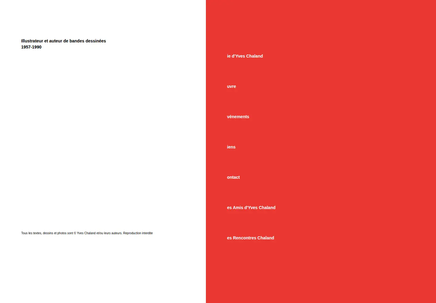 Screenshot of yveschaland.com