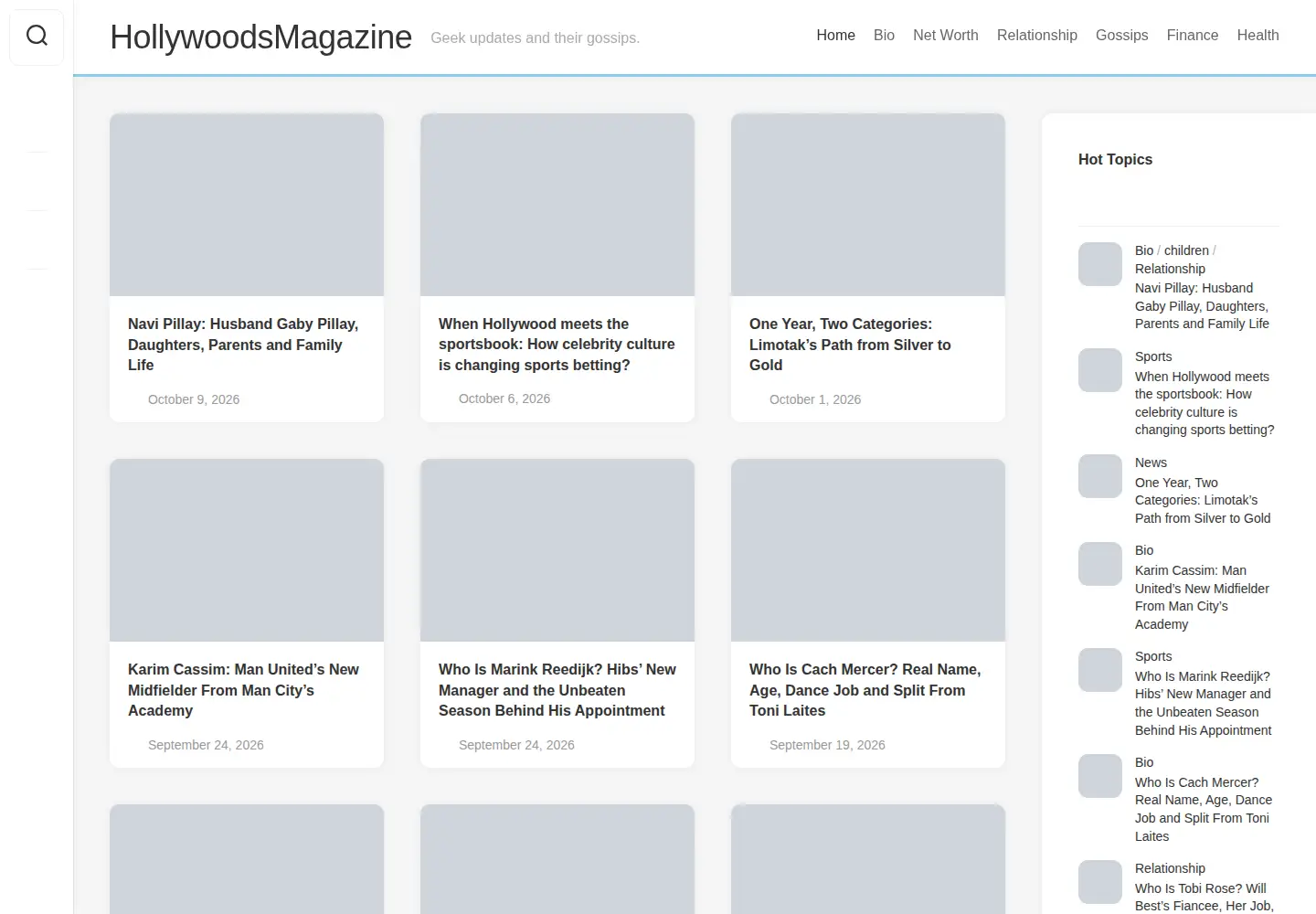 Screenshot of hollywoodsmagazine.com