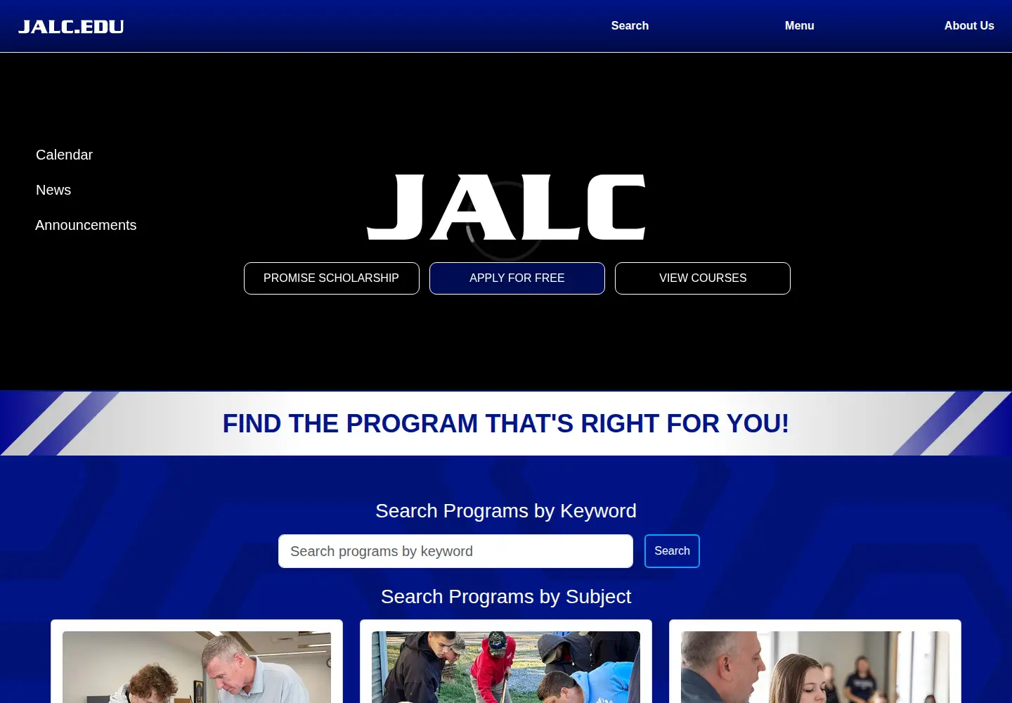 Screenshot of jalc.edu