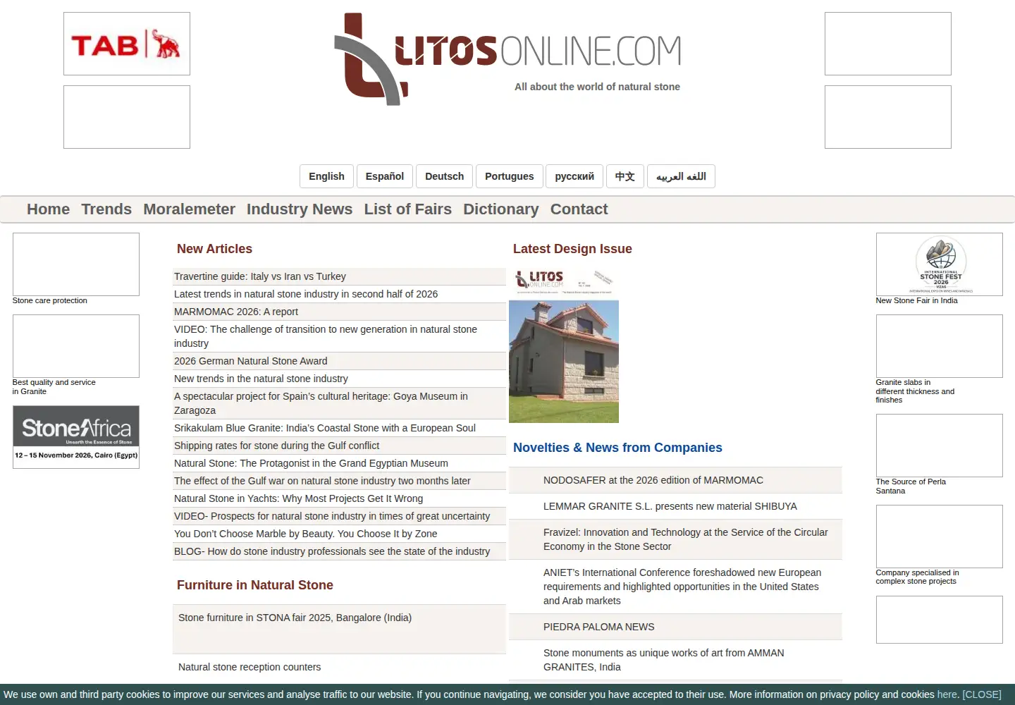 Captured homepage of litosonline.com in the current scan