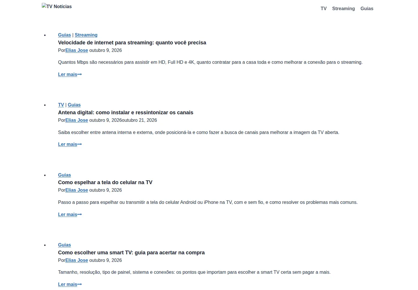 Screenshot of tvebrasil.com.br