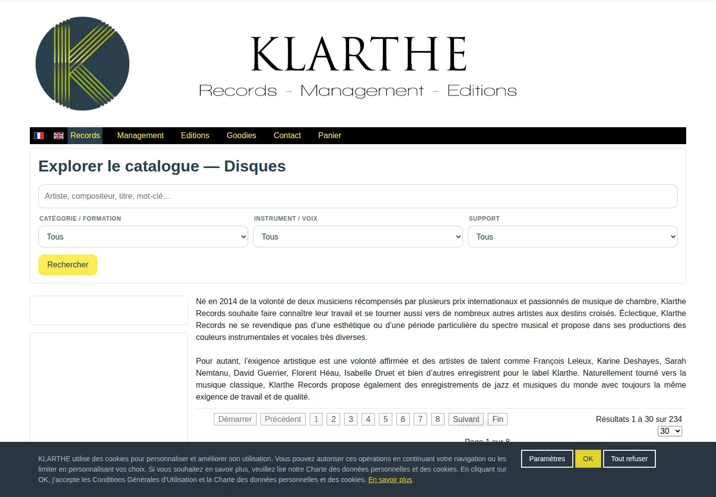 Screenshot of klarthe.com