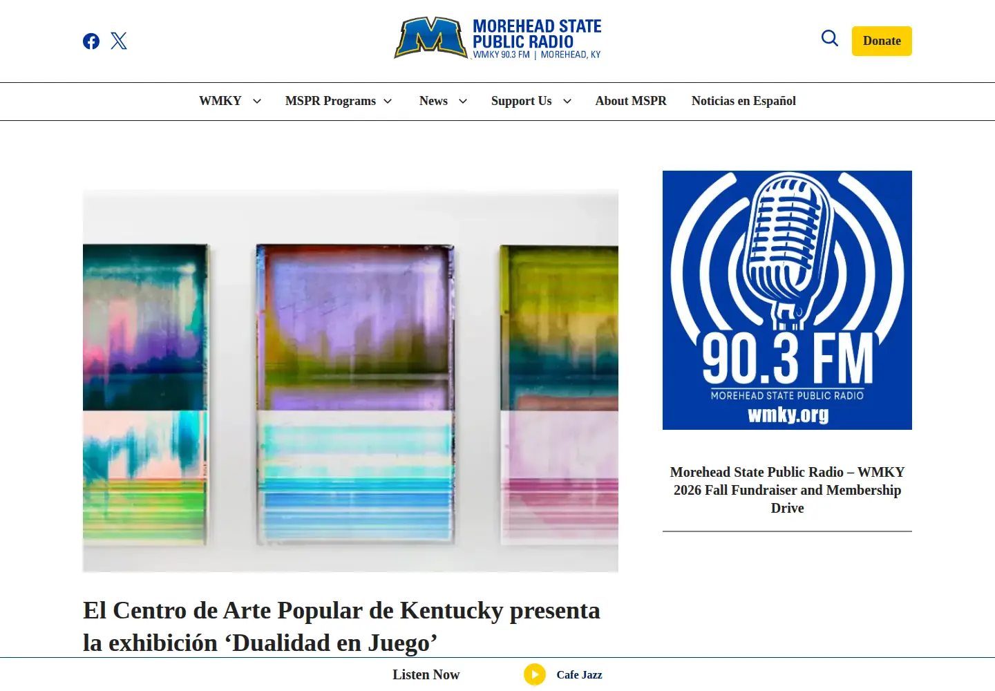 Screenshot of wmky.org