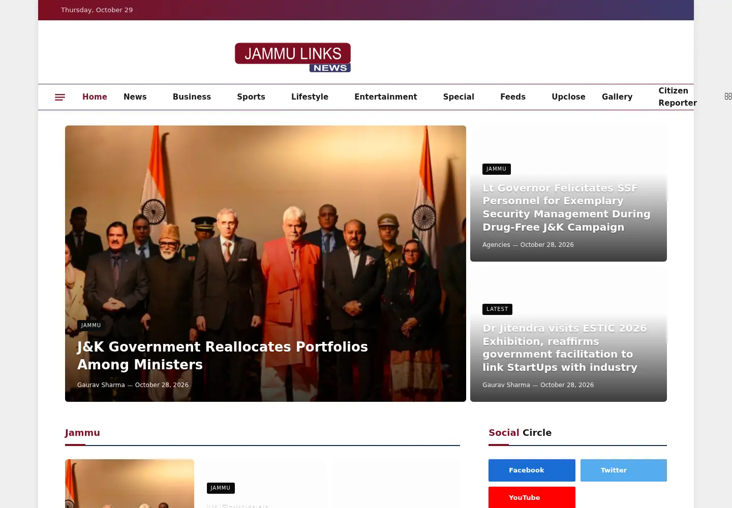 Screenshot of jammulinksnews.com
