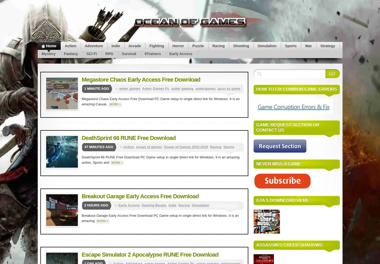 Captured homepage of southendpress.org in the current scan