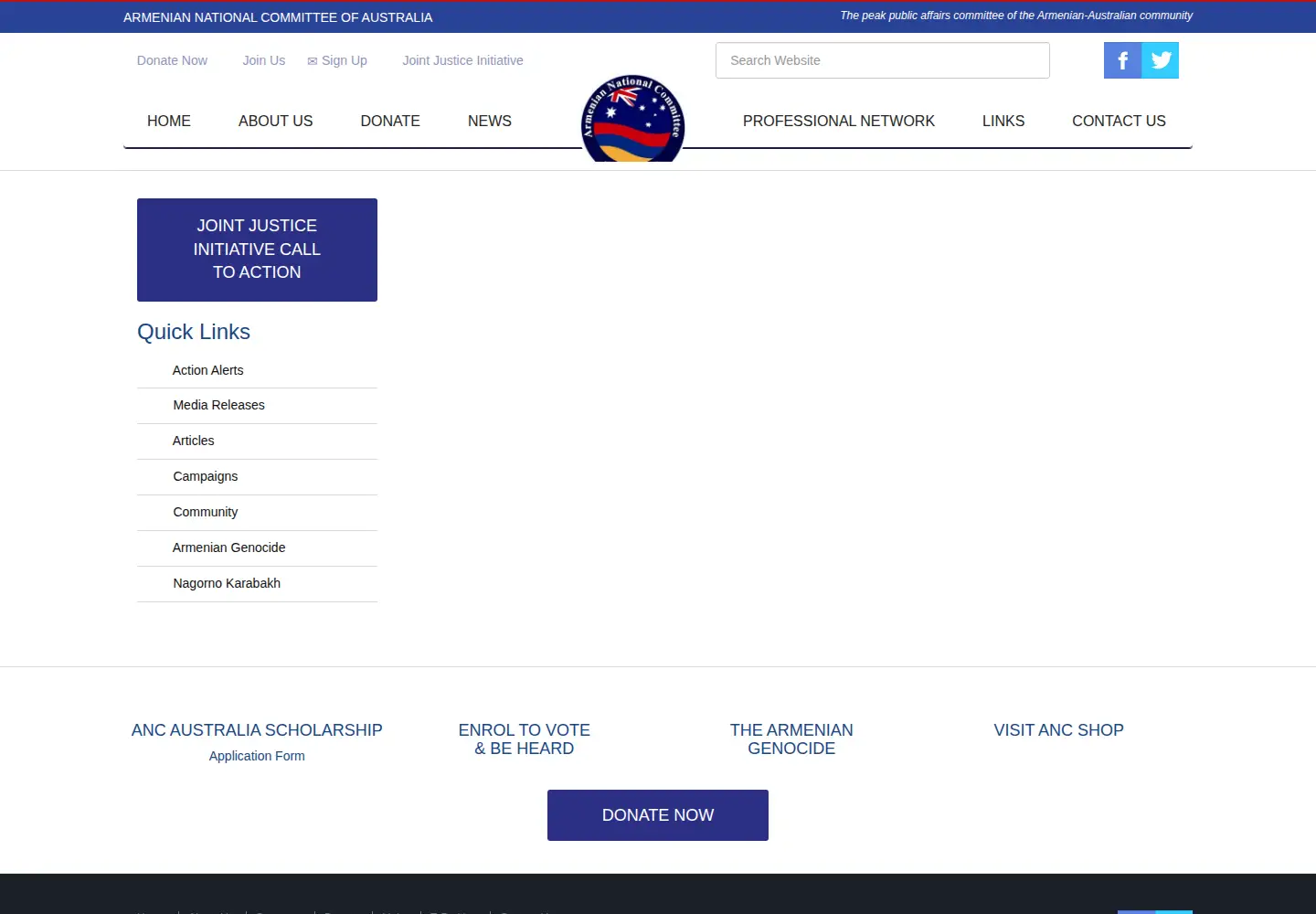 Screenshot of anc.org.au