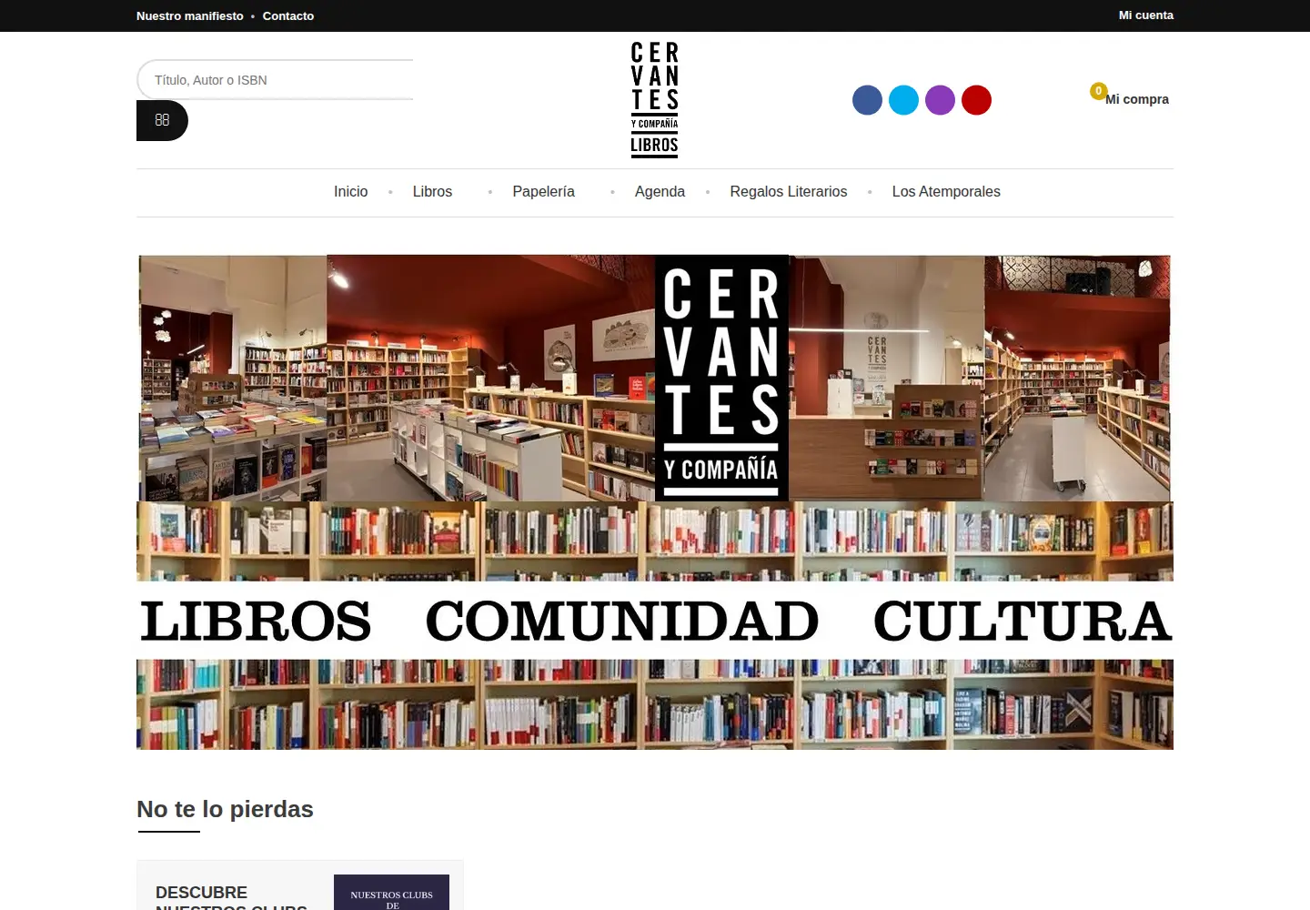 Screenshot of cervantesycia.com