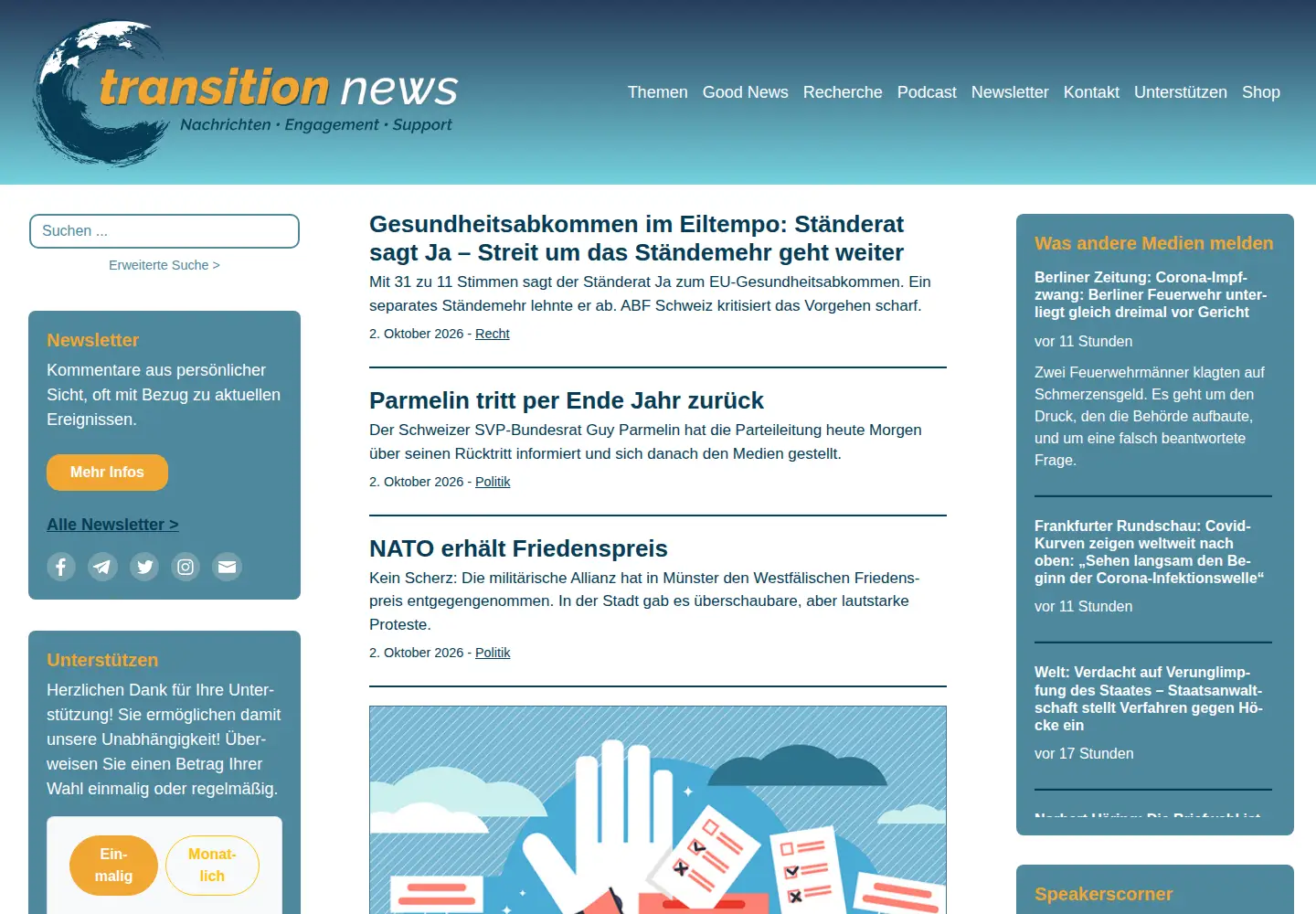 Screenshot of transition-news.org