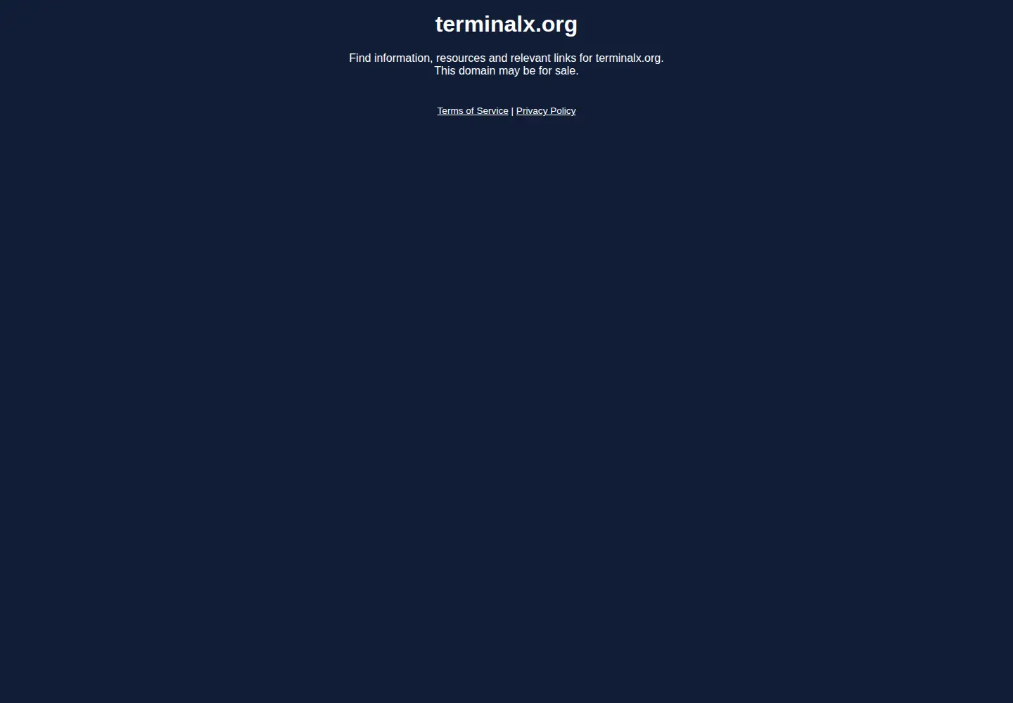 Screenshot of terminalx.org