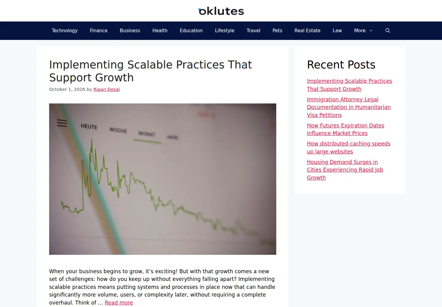 Screenshot of oklutes.com