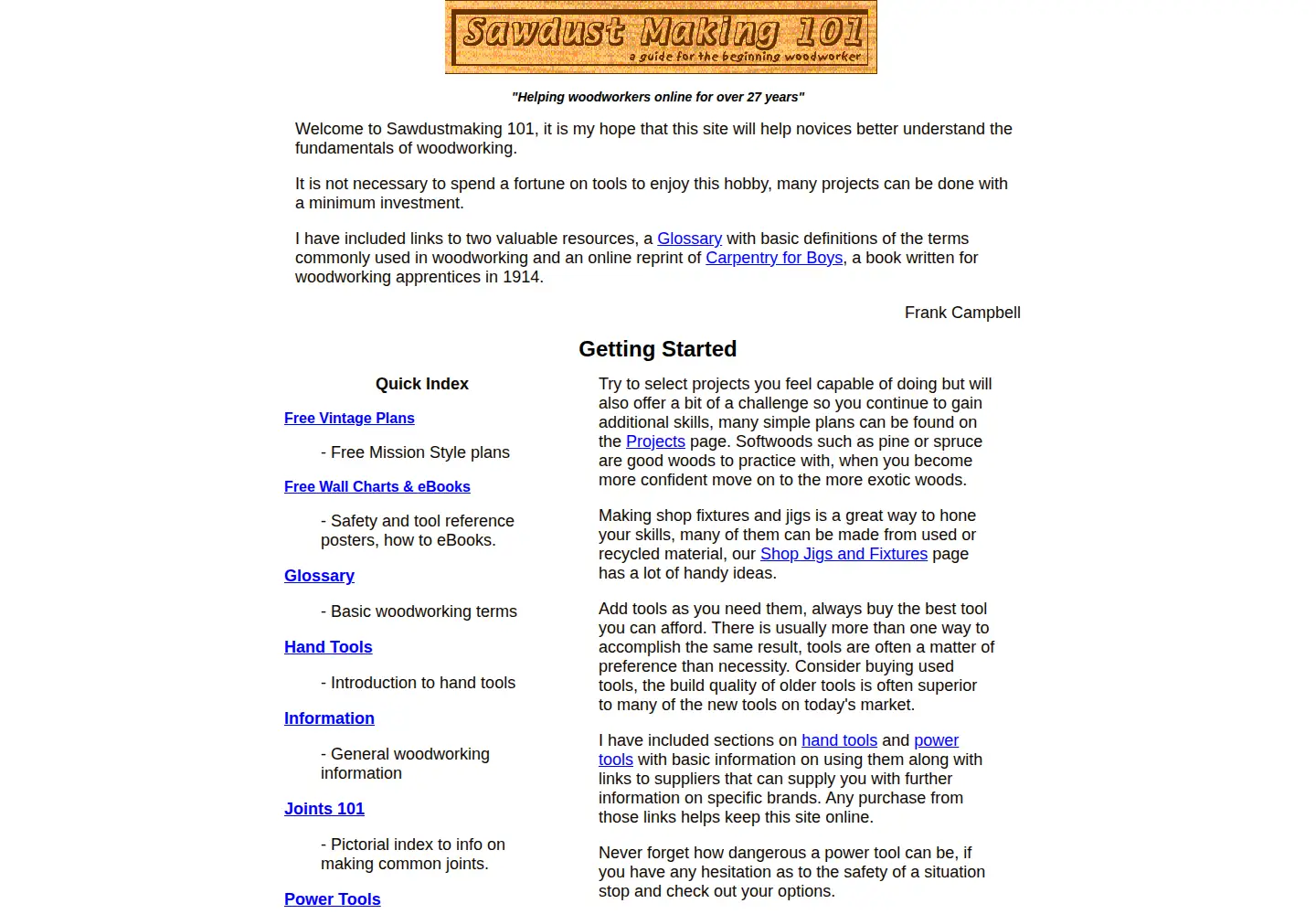 Captured homepage of sawdustmaking.com in the current scan