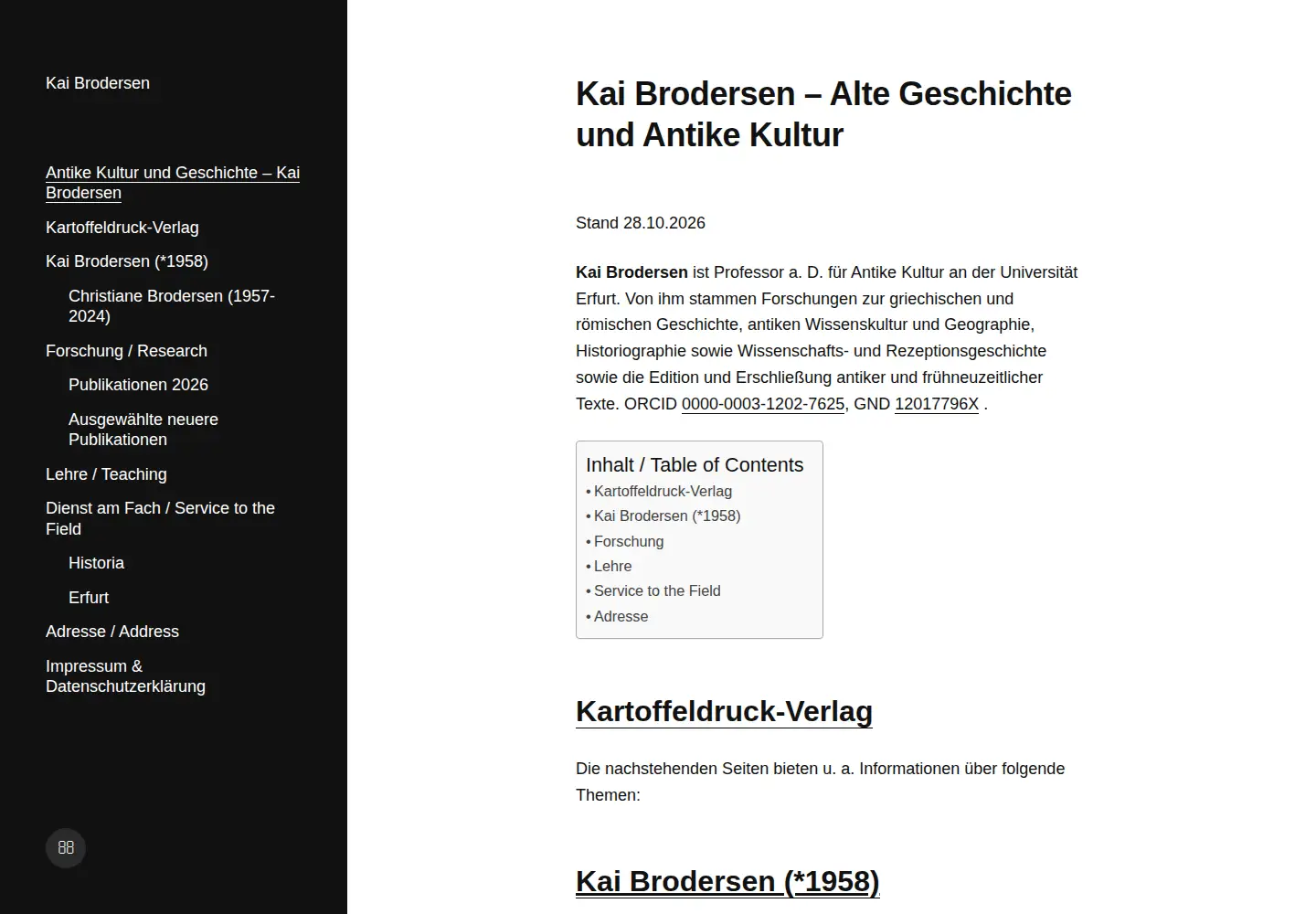 Screenshot of kai-brodersen.eu