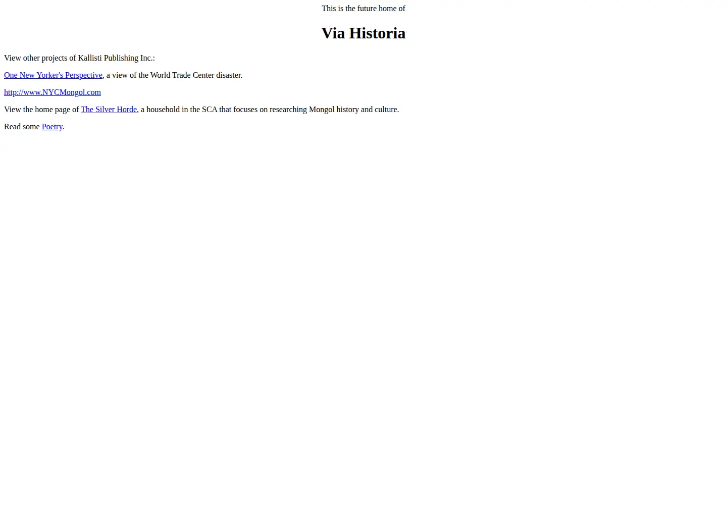Screenshot of viahistoria.com