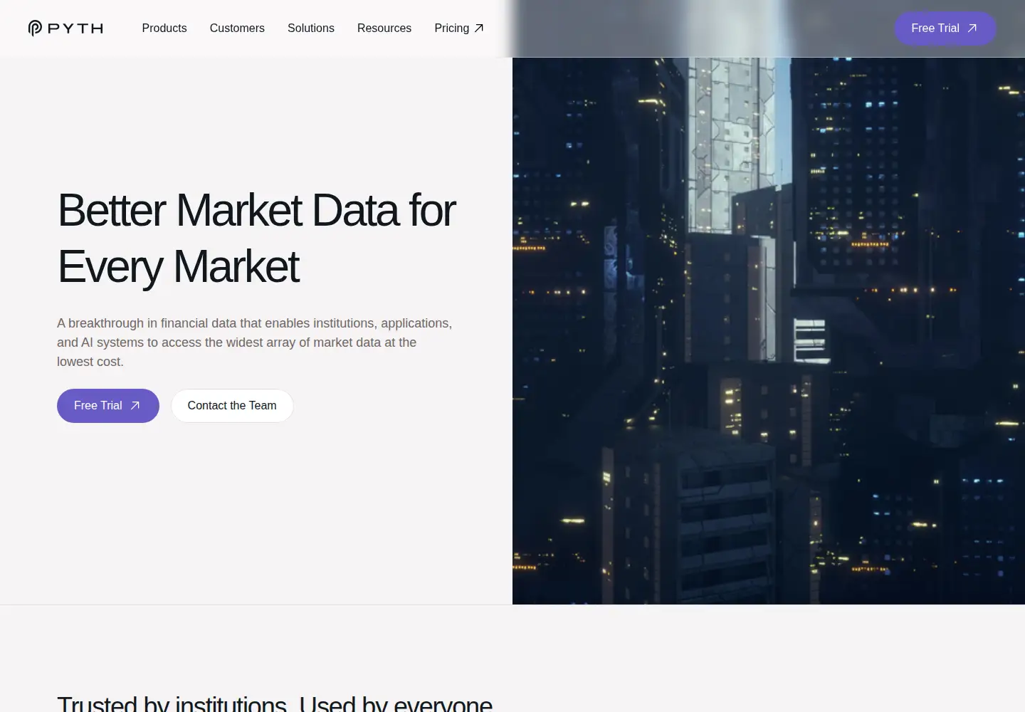 Screenshot of pyth.network