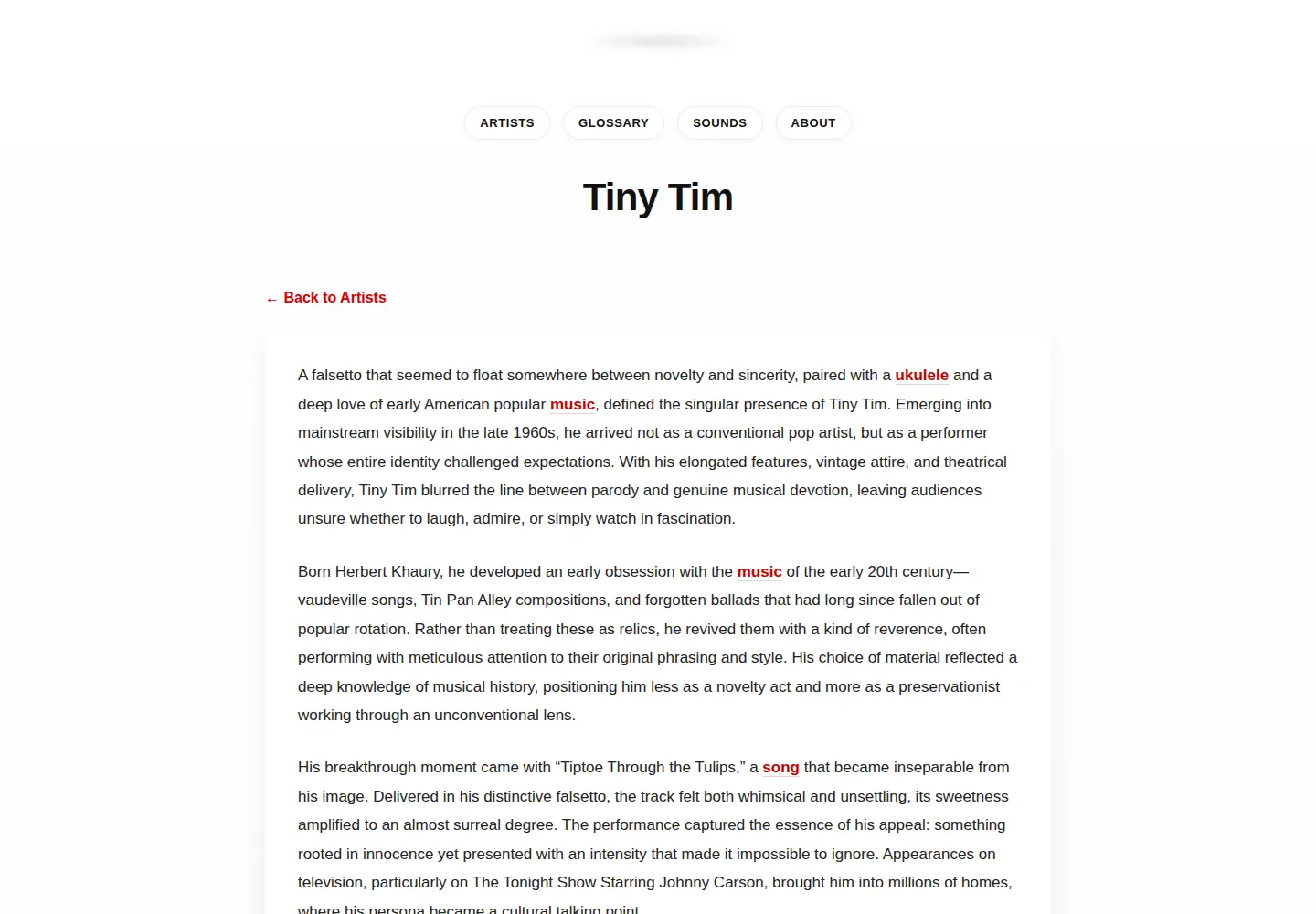 Screenshot of tinytim.org