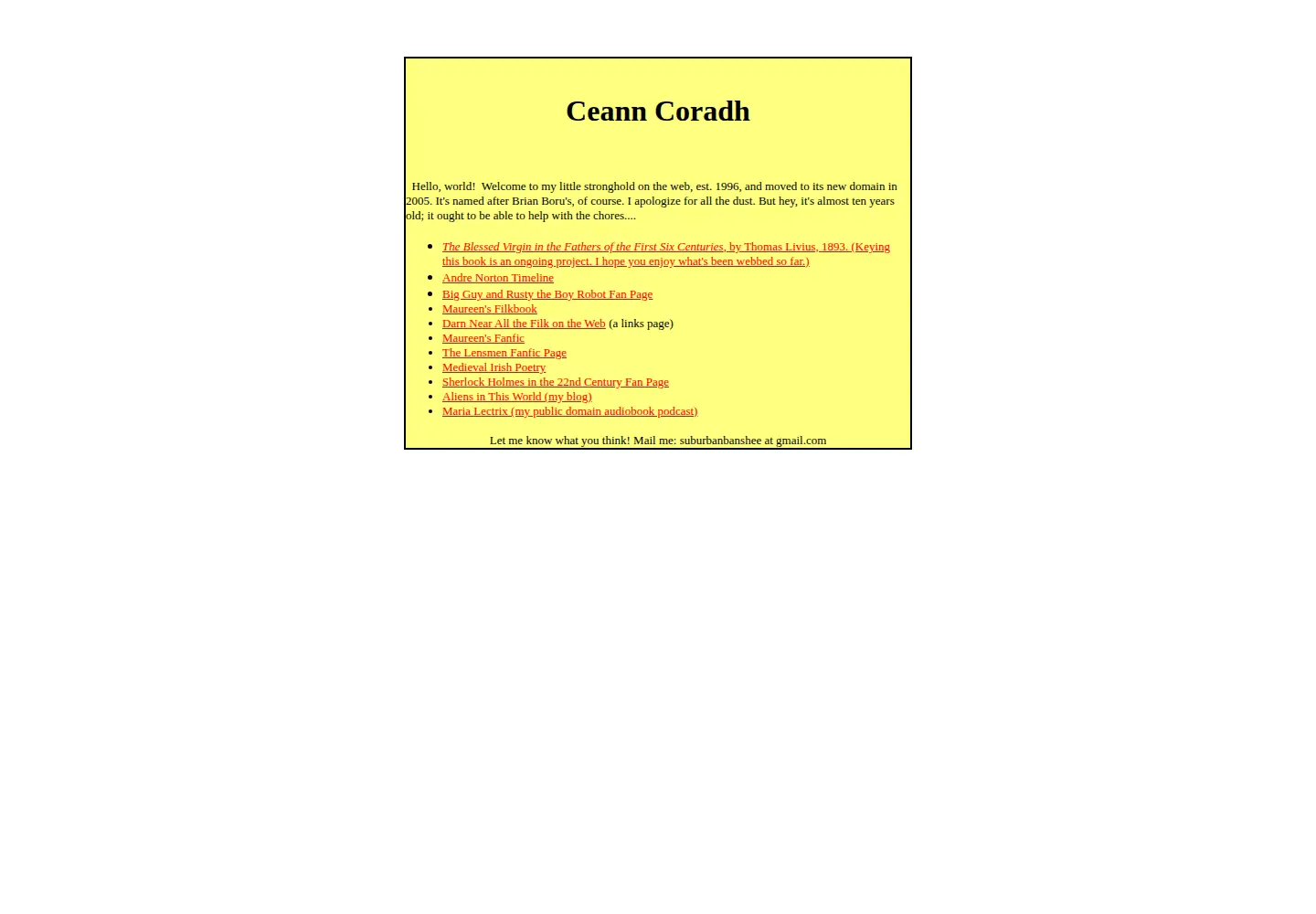 Screenshot of suburbanbanshee.net